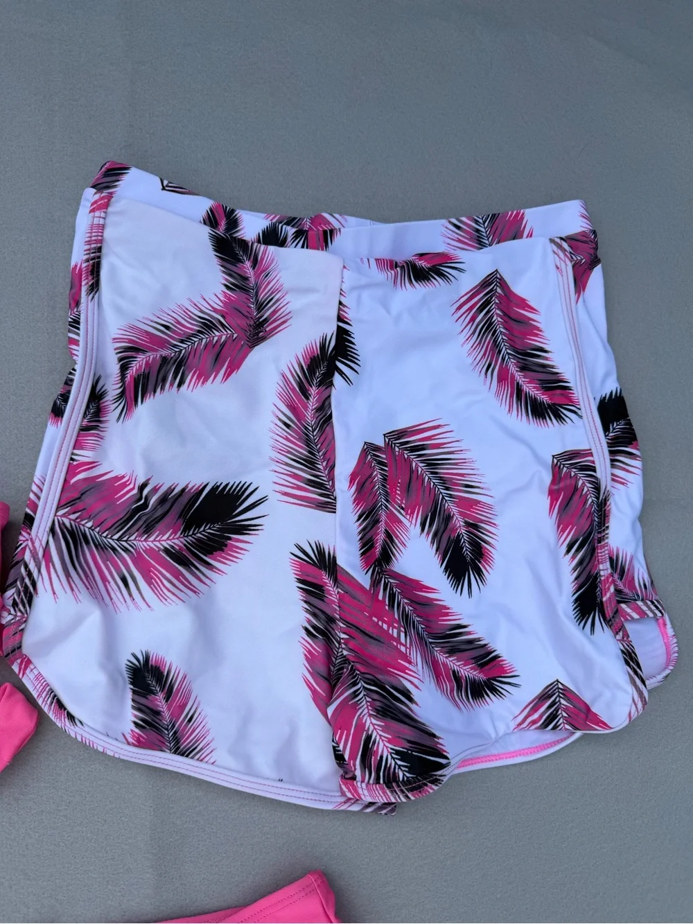 Girls 3 Piece Wrap Bikini Top with Bottoms and Shorts Swim Suit Size 170 aka 14